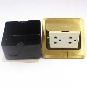 Yumo Brass Cover Ground Socket Electrical Pop up Floor Socket